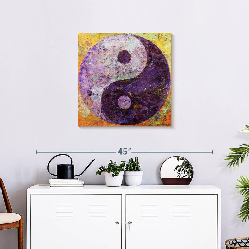 Kerrick mauve Yin Yang, H 24 po x l 24 po