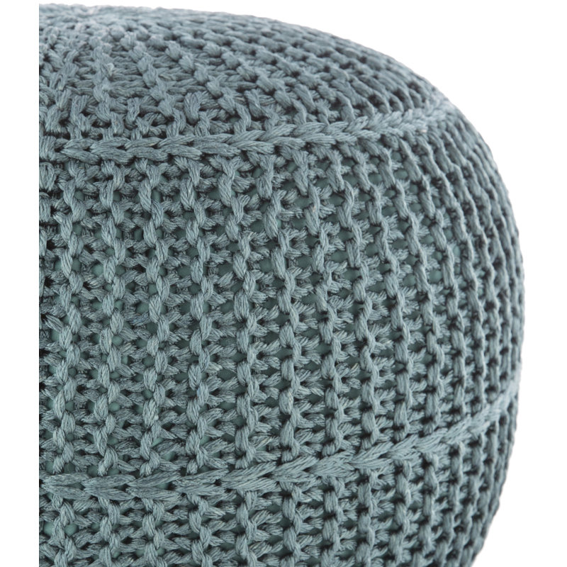 repose-pieds rond 20 po Borger, Polyester 100 % turquoise
