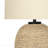 Table Lamp - 25" Rattan Table Lamp with Beige Linen Shade, Tropical Style