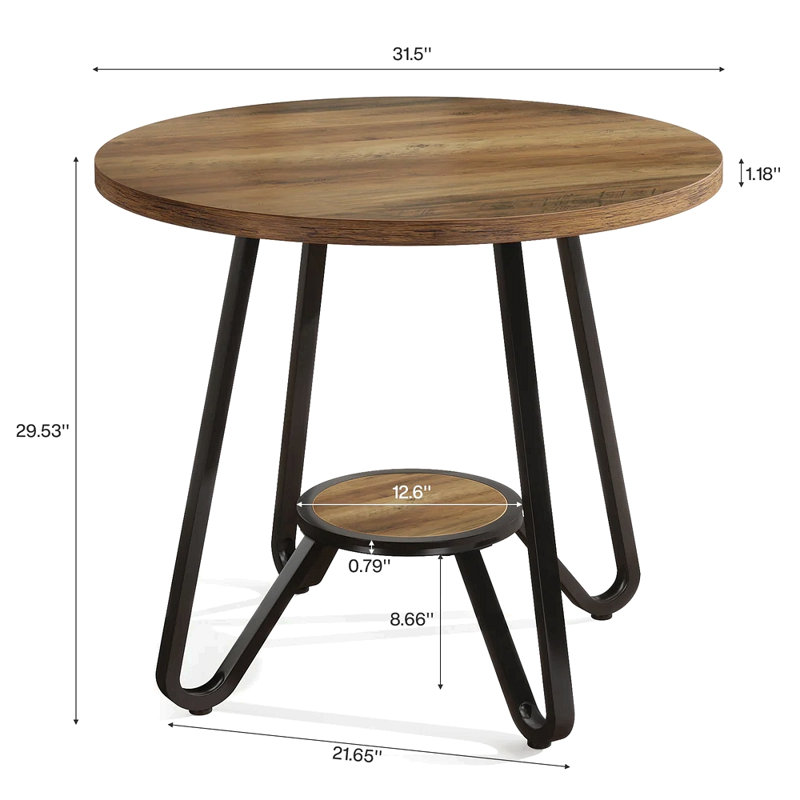 Table basse, table de cuisine ronde, table de réunion compacte