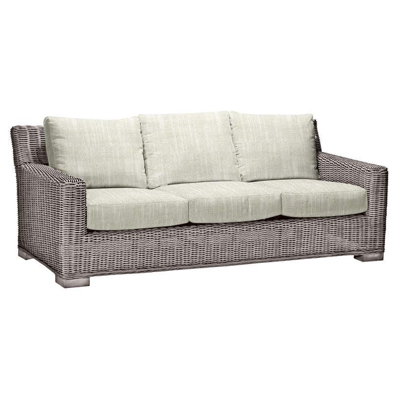 Canapé d'extérieur Rustic N-Dura, Welt, Huître, InsideOut® Rollo ‑ lin crème