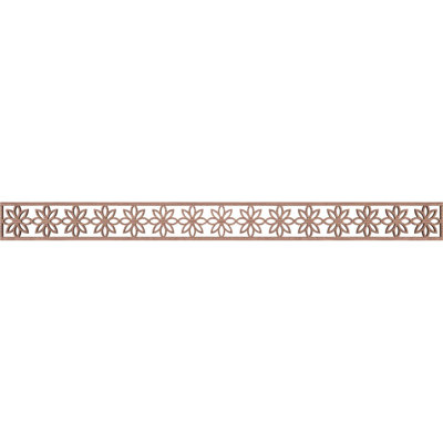 Moulure à marguerite noyer 46 3/8 po x H 4 po x T 3/8 po, noyer