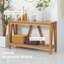 Console, table d'entrée de ferme avec tablette à lattes de rangement, canapé rustique, table de couloir
