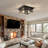 Vintage Farmhouse Flush Mount Ceiling Light Fixtures, 2-Light Hallway Kitchen Ceiling Light, Industrial Farmhouse Light Fixtures Ceiling Mount For Bedroom (Set of 2)-124548868-124548866