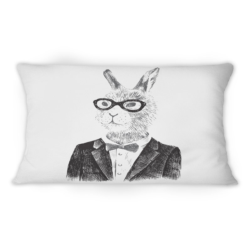 Coussin Dressed Up Bunny Boy In Hipster Style