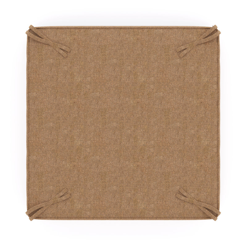 Sunbrella® Outdoor Ottoman Cushion, Canvas Heather Beige Sunbrella® Canvas