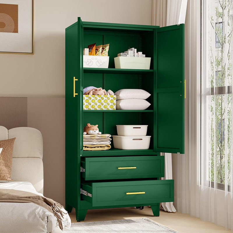 Armoire-penderie Winston Porter, Vert