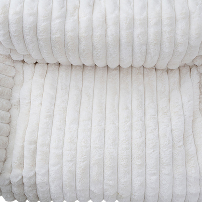 Faux Fur Pet Bed, 25" H x 76" W x 51" D, White