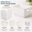 Ensemble de 6 paniers de rangement en plastique tissé blanc