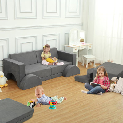 Canapé modulaire avec repose-pieds 20,9 po Umeki Kids