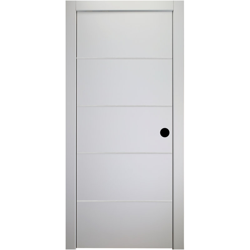 Intérieur en bois manufacturé blanc polaire Smart Pro 4H comme une porte pré-suspendue, 32 po x 80 po, Gauche