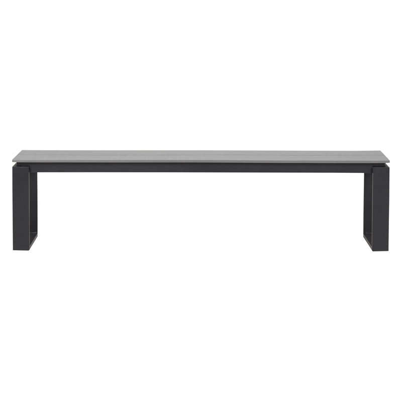 Kellen Powder Coated Aluminium Garden Bench, Grey