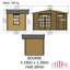 14 x 8 Ft. Log Cabin With Side Shed