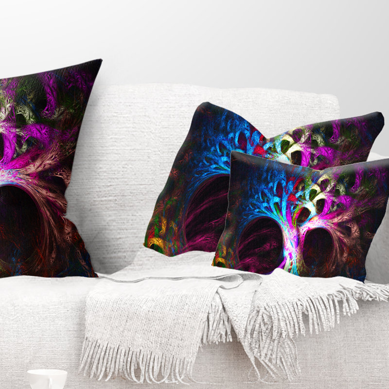 Abstract Reversible Throw Pillow