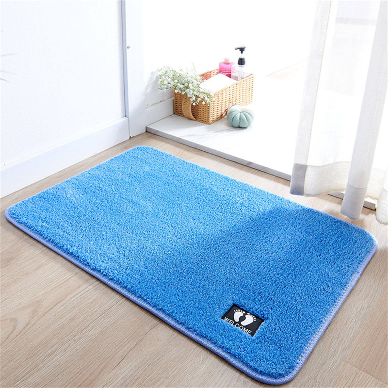 Tapis de salle de bain Tapis de sol Tapis de sol dans la porte de la toilette, Green