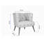 Fauteuil à oreilles vert pistache, structure en bois massif, 29,5 po x 29,9 po x 31,5 po | Tissu 100% polyester facile à nettoyer, hauteur du siège confortable: 17,7 pouces | Idéal pour les espaces de vie modernes et rustiques, design élégant et durable-621839018