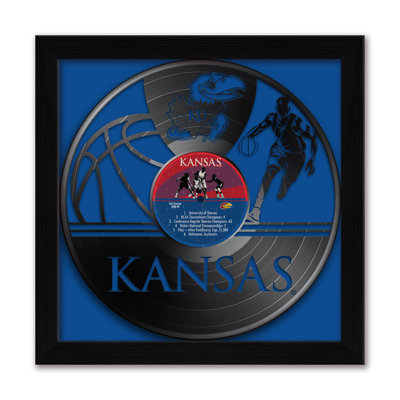 NCAA-CLC KANSAS JAYHAWKS VINYL RECORD BASKETBALL 13 "X13" PRINT IMPRIMÉ