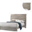 Très grand lit, chambre grise, chambre à coucher à structure simple en bois, meubles-829087508-829087509