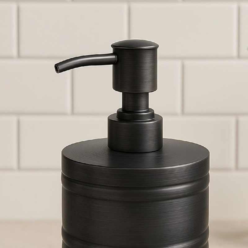 Distributeur de savon liquide Oneita en acier inoxydable | Meuble-lavabo de salle de bain et évier de cuisine, contient savon, lotion et assainisseur | Orbe