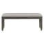 Ensemble de salle à manger 6 pièces gris antique et finition café avec banc à 6 tiroirs et 4 chaises d'appoint de style campagnard décontracté