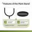 Support pour plante d'intérieur en forme de U à 2 niveaux - Support à fleurs en métal noir de 17,7 po de hauteur