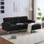 Canapé modulaire moderne en L avec dossier et coussin amovibles, idéal pour le salon et la chambre à coucher confort et style