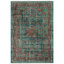 Tapis oriental en chenille de coton d'aspect rétro fuchsia Pender-1686307923