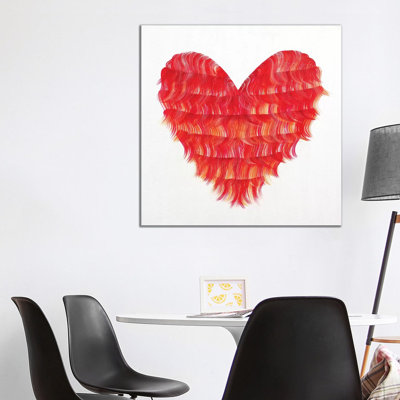 Red Flapper Heart by Rashelle Roos - Gallery-Wrapped Canvas Giclée on Canvas