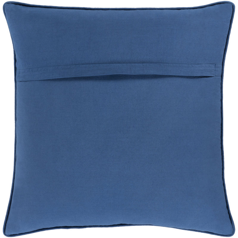 Khavi Embroidered Cotton Pillow Cover, 18" x 18"