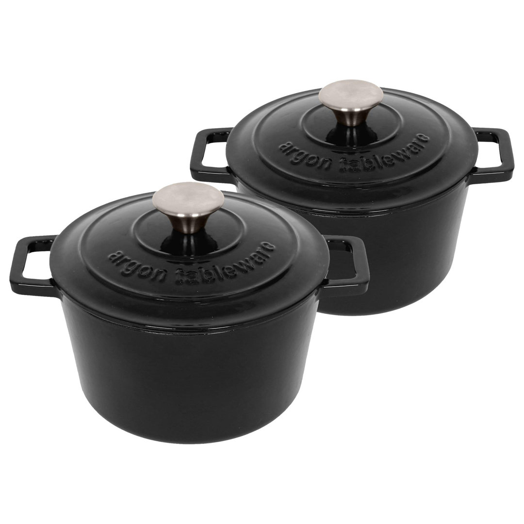 Argon Tableware - Round Cast Iron Casserole Dishes