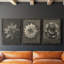 «Blossfeldt Flower I», ensemble de 3 reproductions de photos sur toile-407649714-407649716