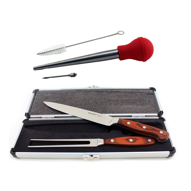 BergHOFF Pakka 6Pc Carving Prep Set with Turkey Baster, Injector and Carving Set