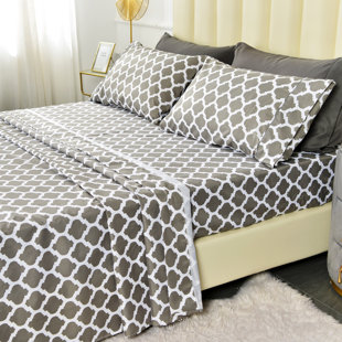 Microfiber Geometric Sheet Set