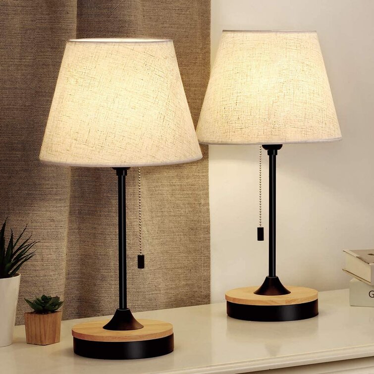 ( one is damaged) Navi 18.3" Black Table Lamp Set