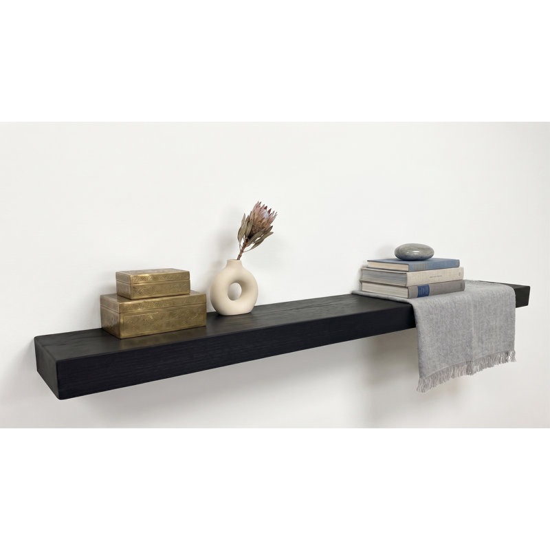 Anniek Fireplace Shelf Mantel, Basic Black, 60"
