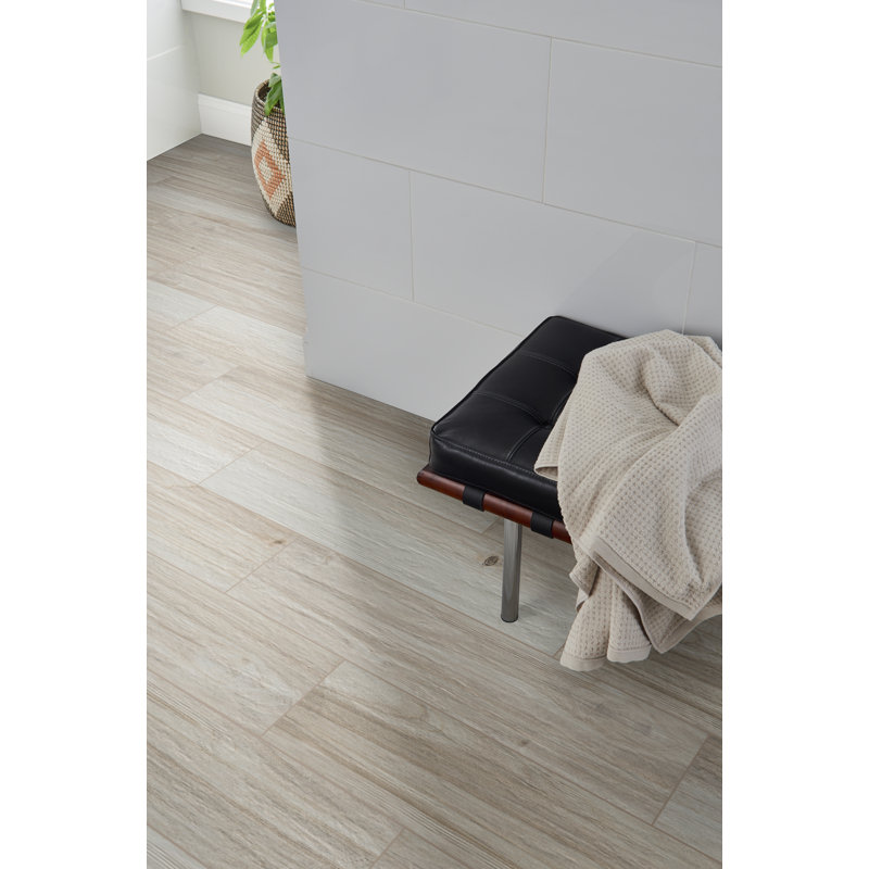 MSI Havenwood 8 in. x 36 in. Matte Porcelain Wood Look Floor and Wall Tile, Dove