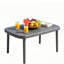 Table basse d'extérieur avec supports en alliage d'aluminium, table d'appoint de patio résistante aux intempéries pour balcon, jardin, porche et bord de piscine