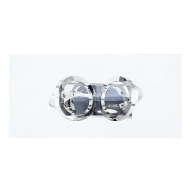 Wonderful Clear Glass Table In Mirrored Silver Lustre Regal With Nobility