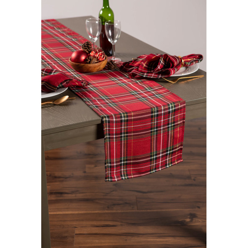 Trotwood Plaid Table Runner, 108" L x 14" W