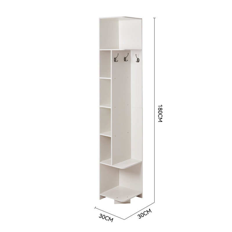Quinteria 180cm H Corner Bookcase, (6 Shelves) 180"H x 30"W x 30"D