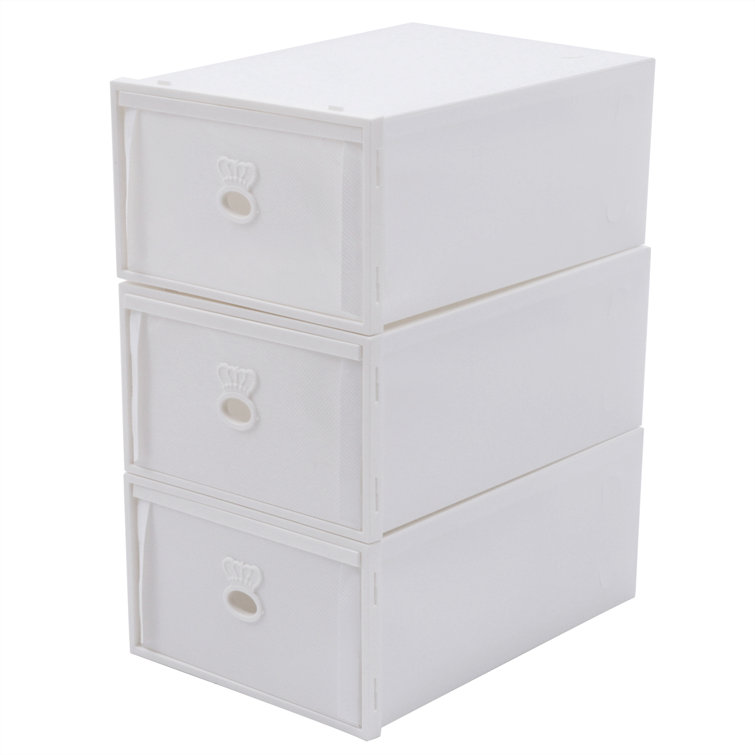 Jerilynn 9.05 Drawer Storage Boxes Stackable Closet Organizer (Set of 3) Rebrilliant