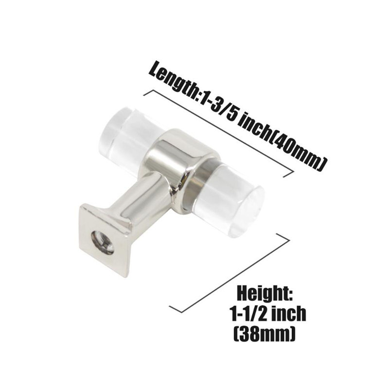 2" Length Bar Knob Multipack, Polished Chrome