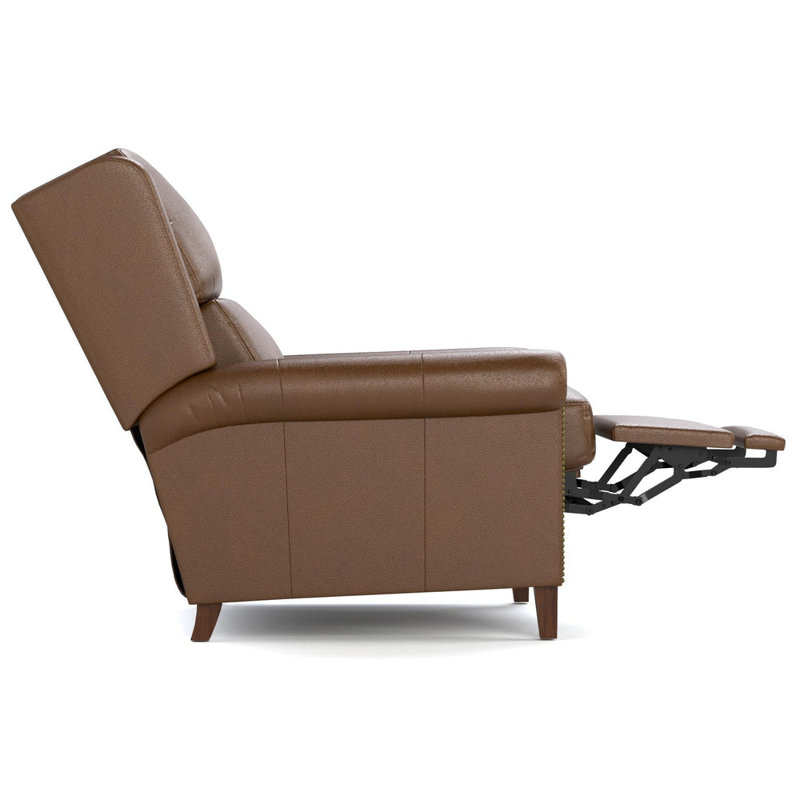 Woodlands Small Roll Arm Power Recliner, Selvano Bark, Yes