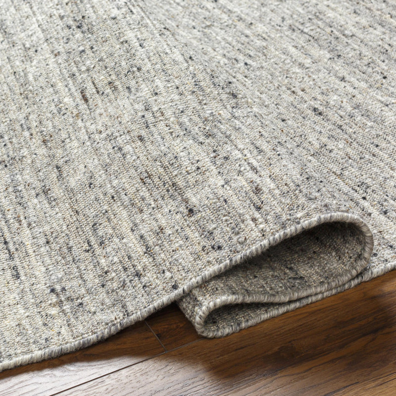 Wool Area Rug in Gray, Rectangle 2' x 3'