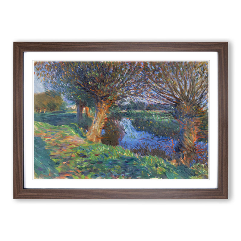 At Calcot by John Singer Sargent - Picture Frame Painting, 27cm H x 36cm W x 2cm D, Walnut Framed