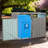Metal Outdoor Garbage Bin Shed with Lockable Doors and Lift-Up Lids, Galvanized Steel Storage for Garden or Yard-113586094