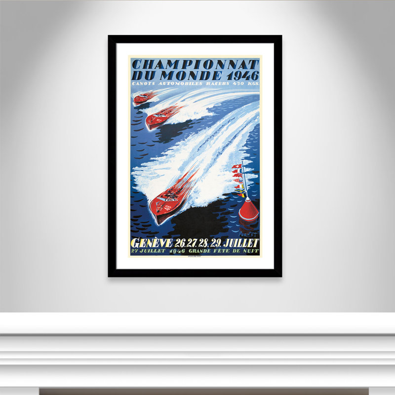 «Brickhill Championnat Du Monde», affiche vintage encadrée