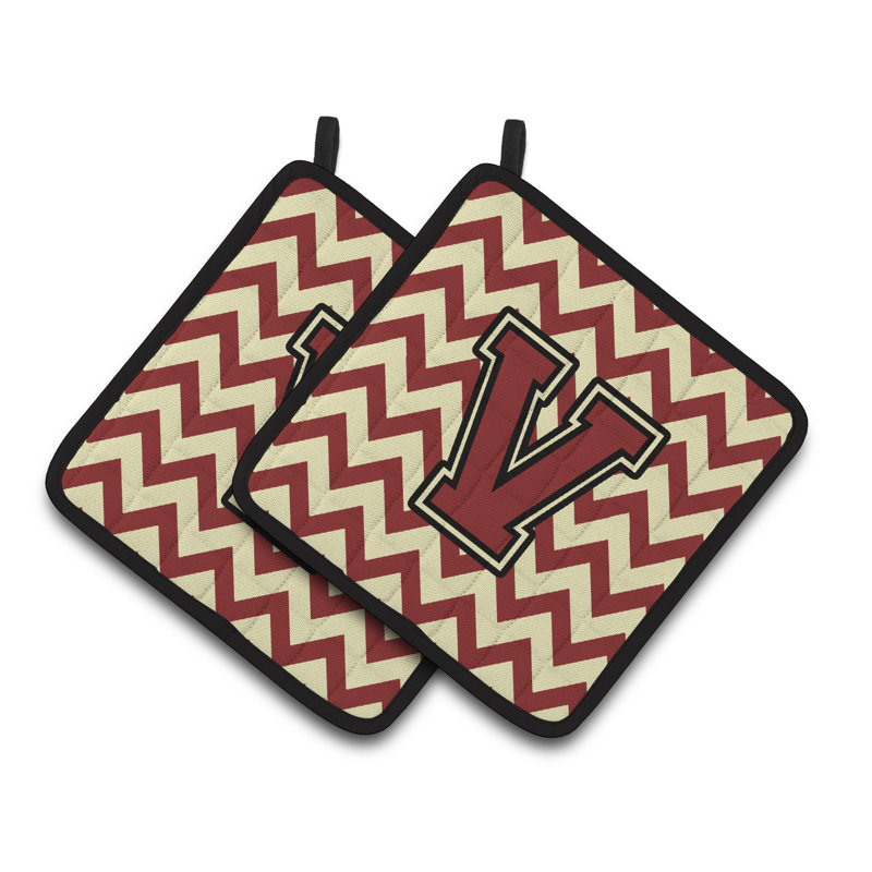 Poignée à chevrons, V, Marron / Or