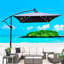26 parasols de patio à DEL à énergie solaire de 2 x 3 m - résistants aux intempéries, pour piscine, terrasse et jardin
