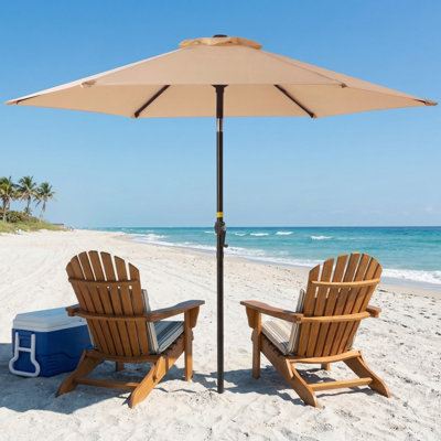 Auman 90" Market Umbrella with Crank Lift